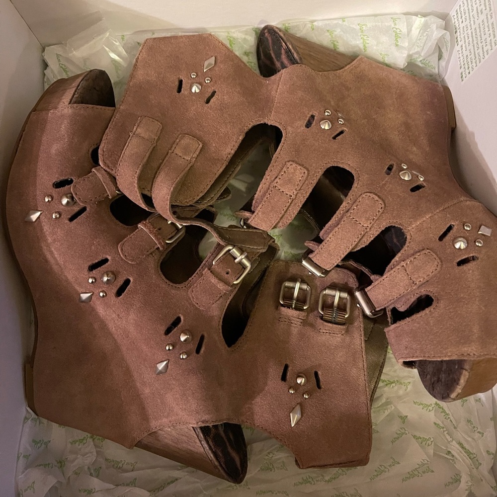 Sam Edelman Tan Wedge , Size 10